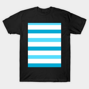 Dark white light blue stripes pattern T-Shirt